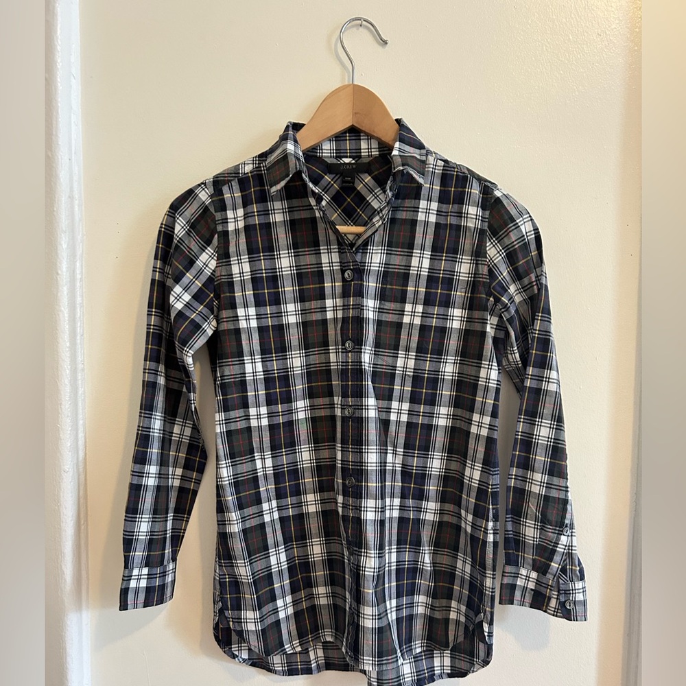 J.crew plaid button down 00P